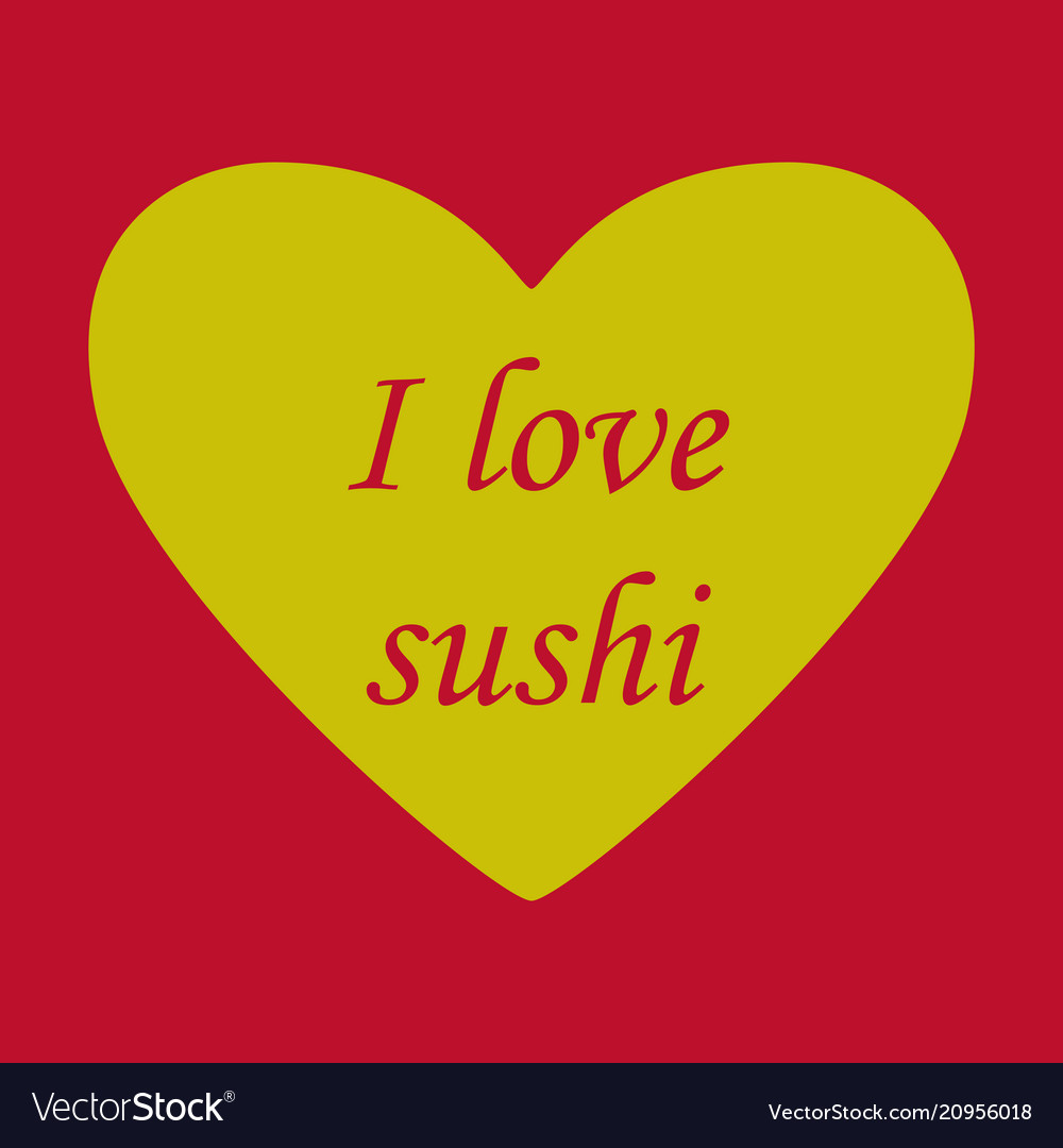 I love sushi logo template design