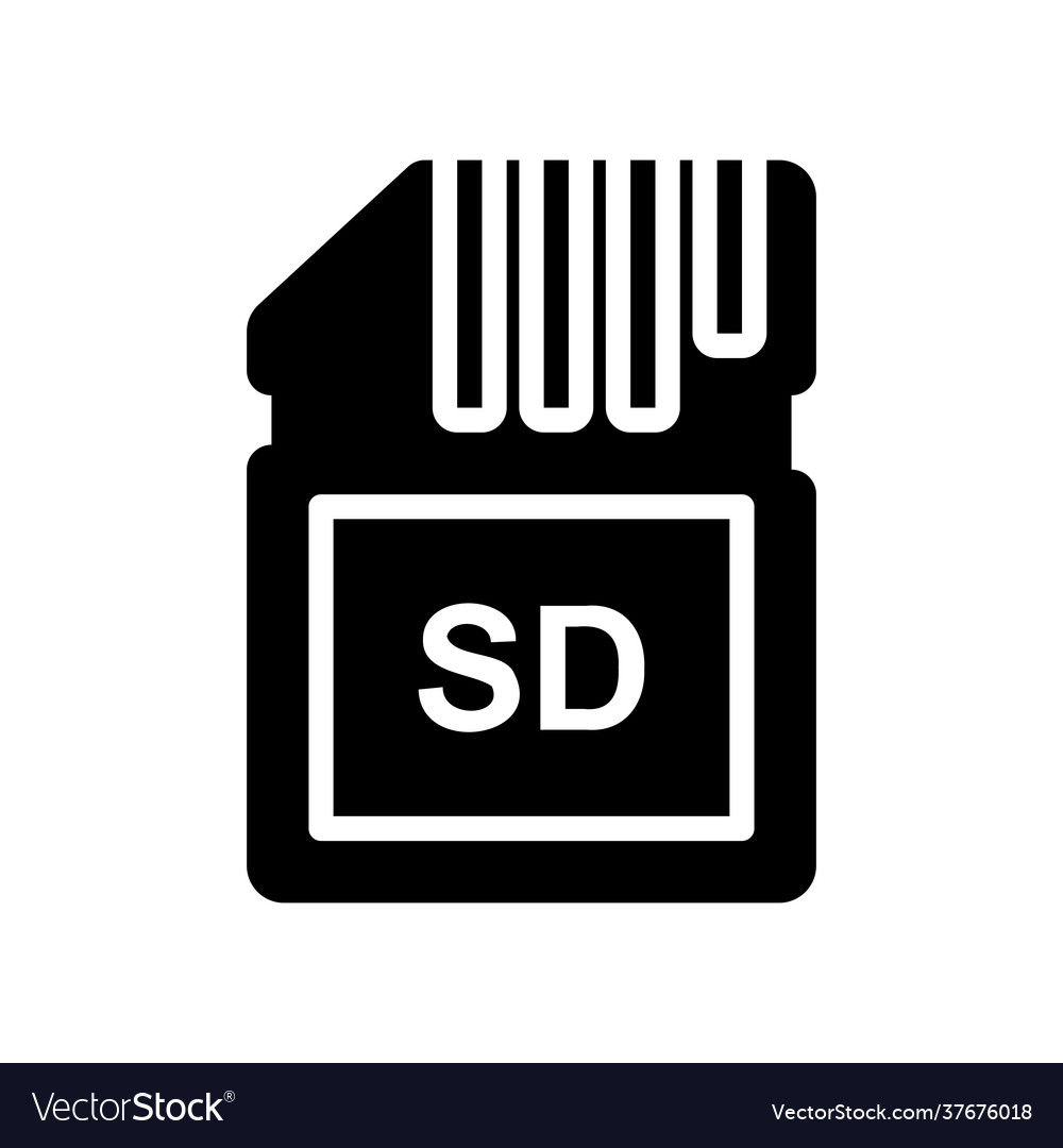 Memory icon in solid style about multimedia vector image Memory icon in solid style about multimedia