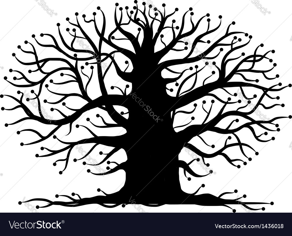 Alte Baum nackte Silhouette für Ihr Design