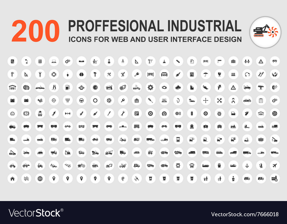 Professionelle industrielle Icons