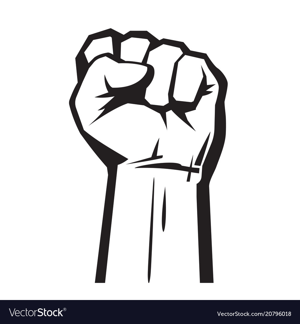 Raised Hand With Fist Royalty Free Vector Image