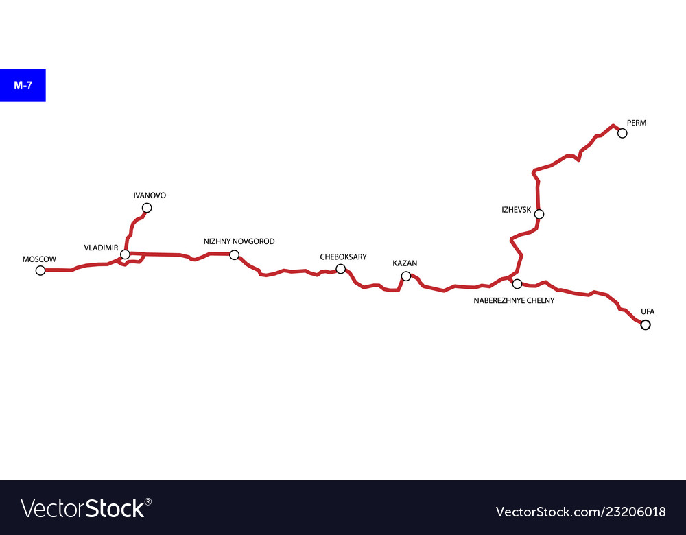 Road map of russia