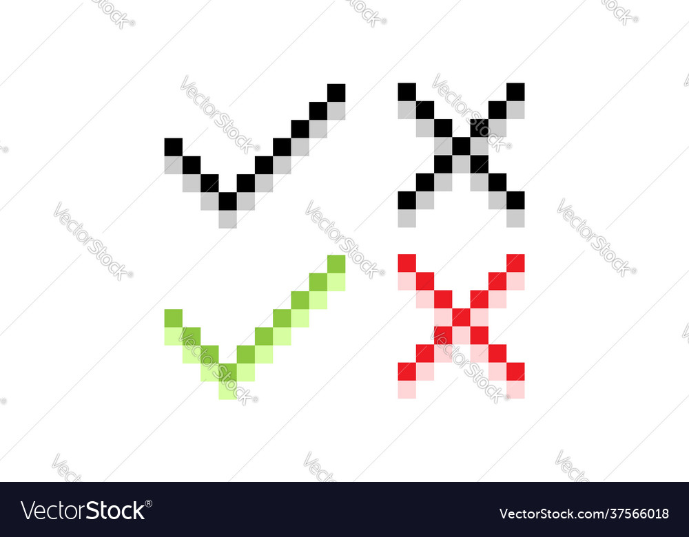 Set flat mark buttons green check marks vector image Set flat mark buttons green check marks