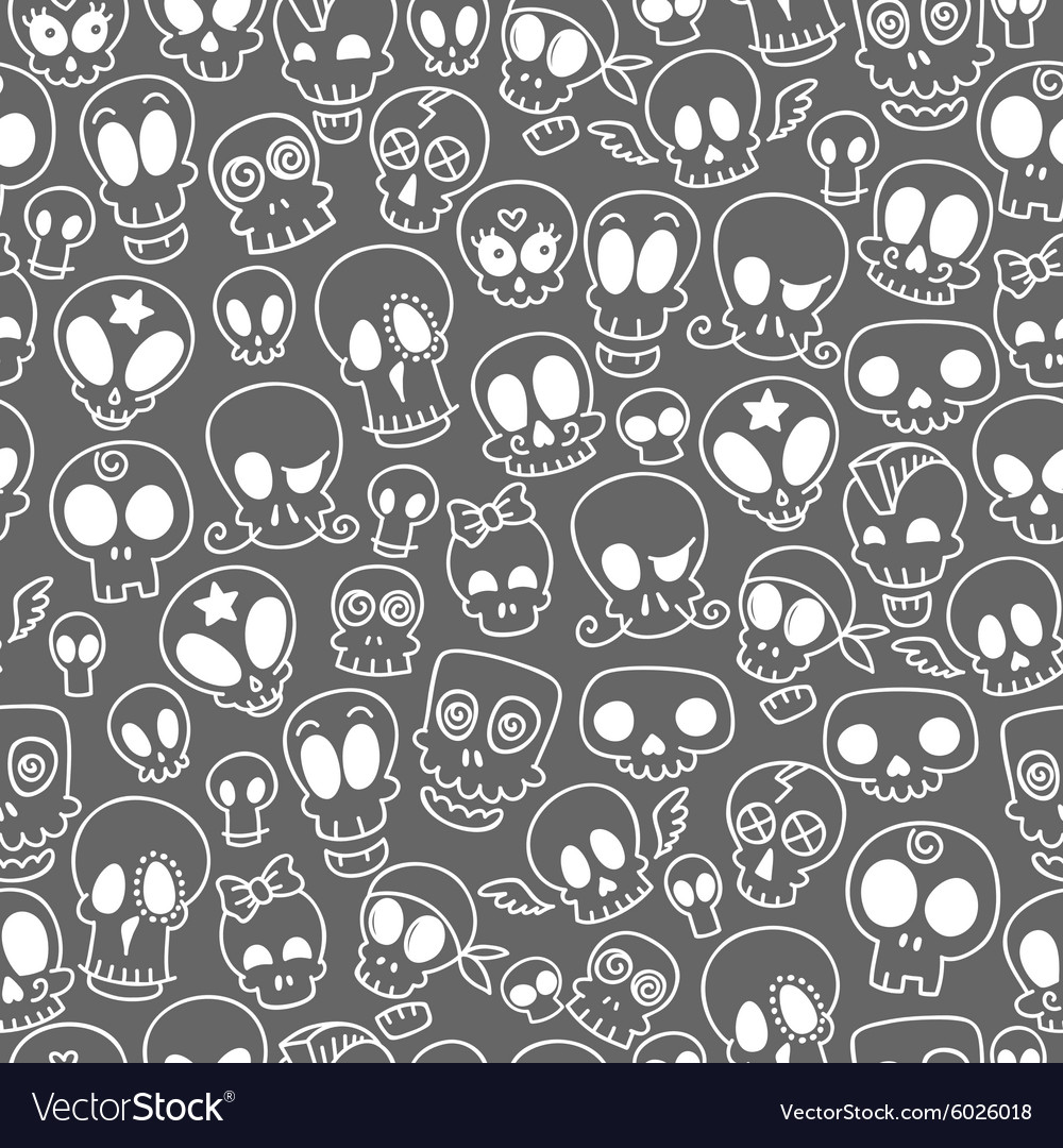 Sketchy Skull Pattern