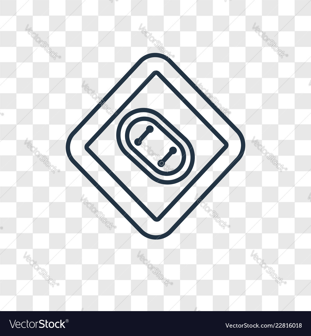 Stop concept linear icon isolated on transparent