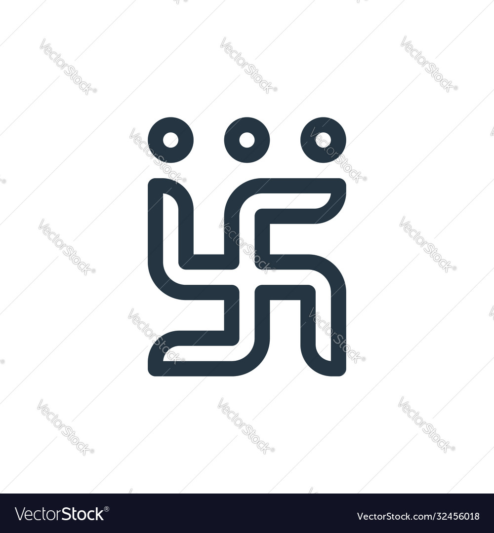 Swastika Icon Editable Stroke Royalty Free Vector Image