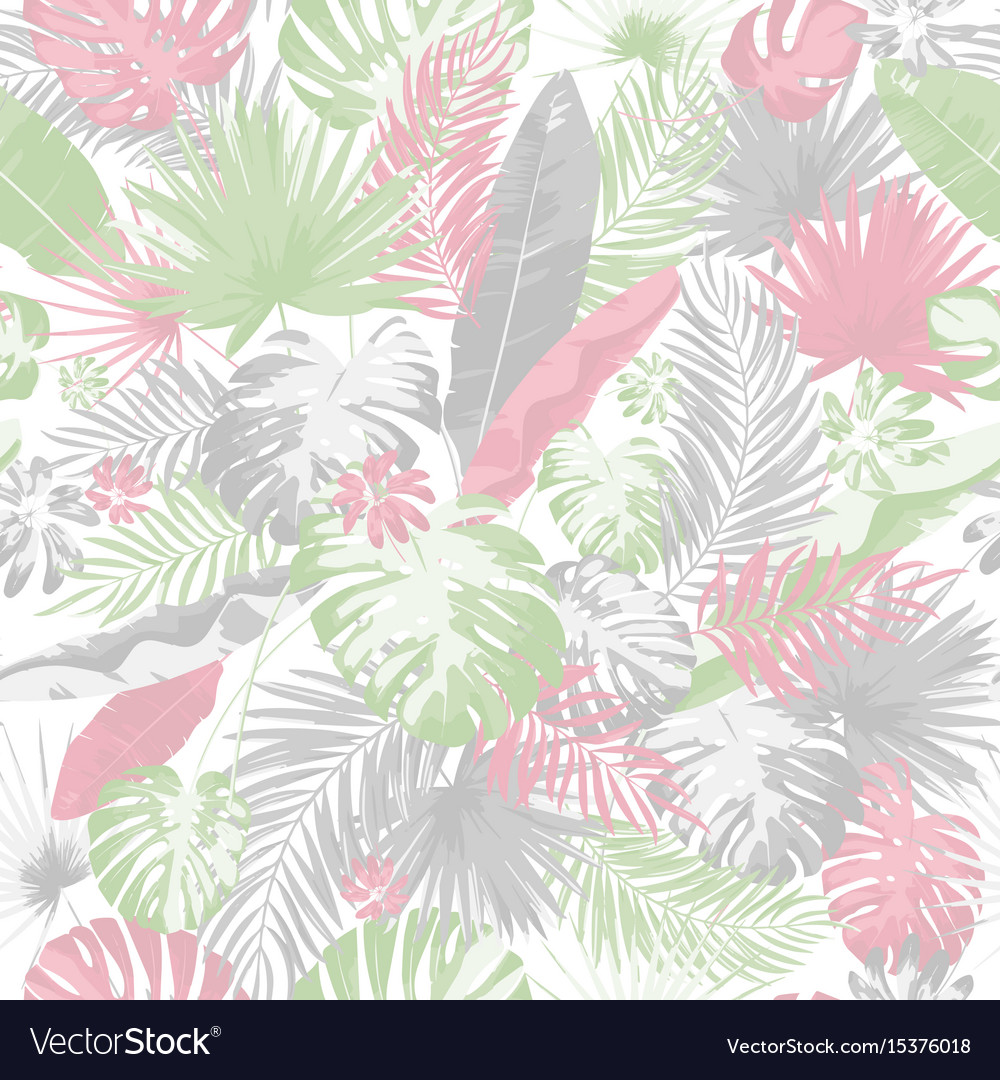 Tropical Leaf Seamless Pattern