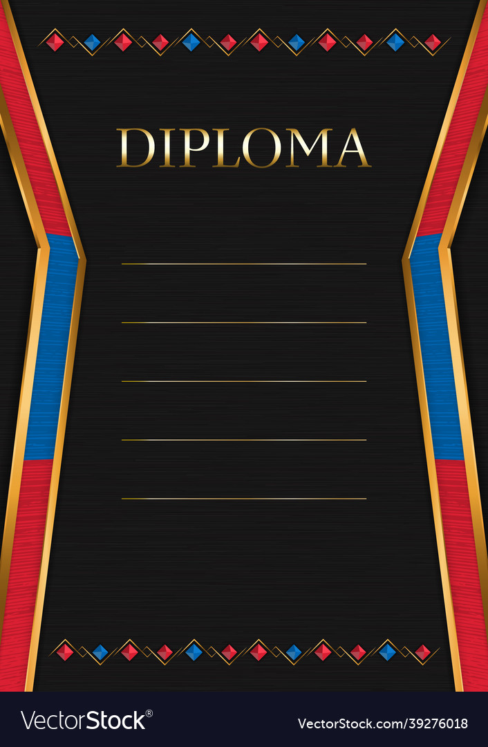 Vertical frame and border with mongolia flag