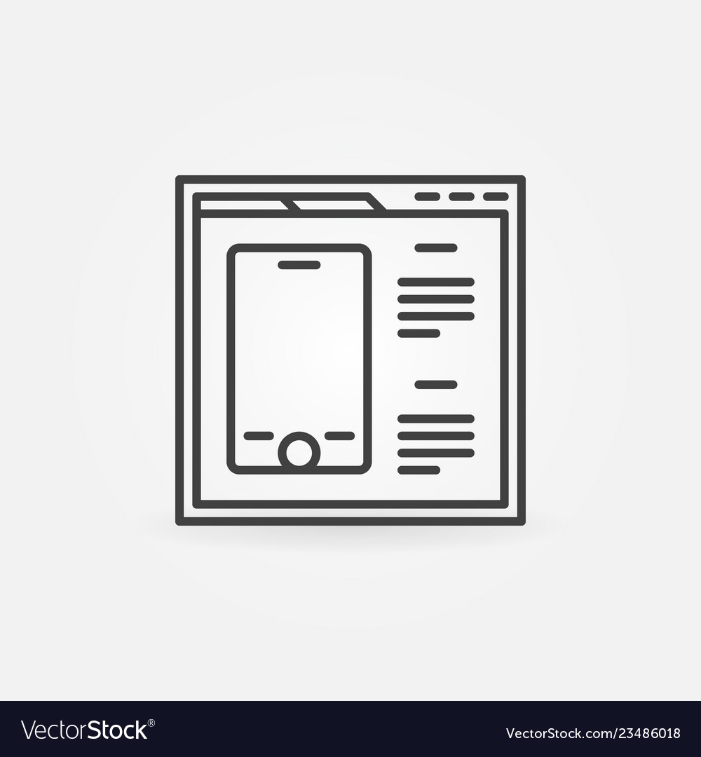 Webpage or browser with smartphone outline