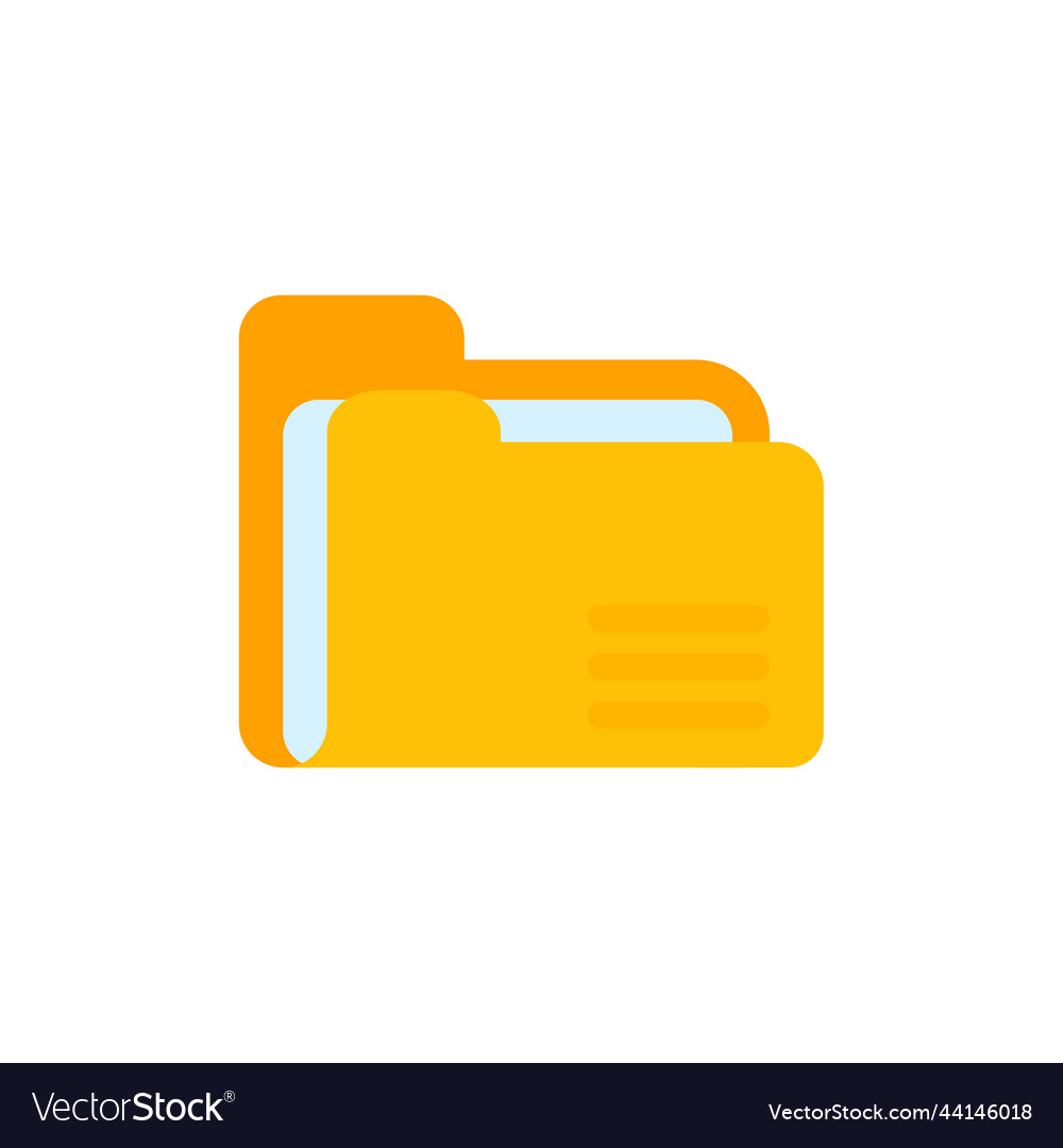 Yellow folders for organizing documents sorting