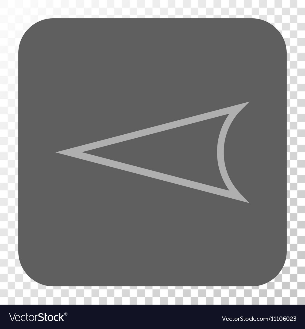 Arrowhead left rounded square button