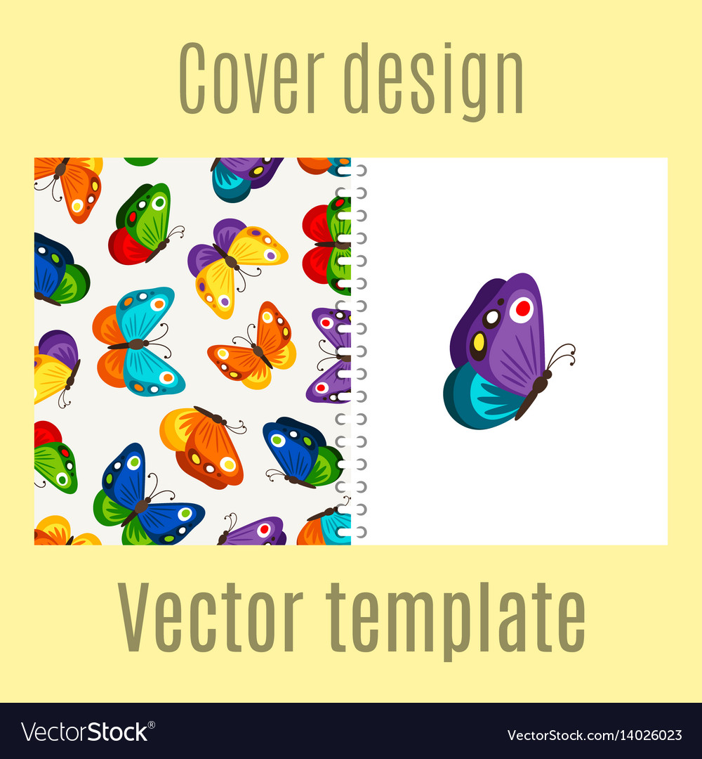 Cover design with butterflies pattern