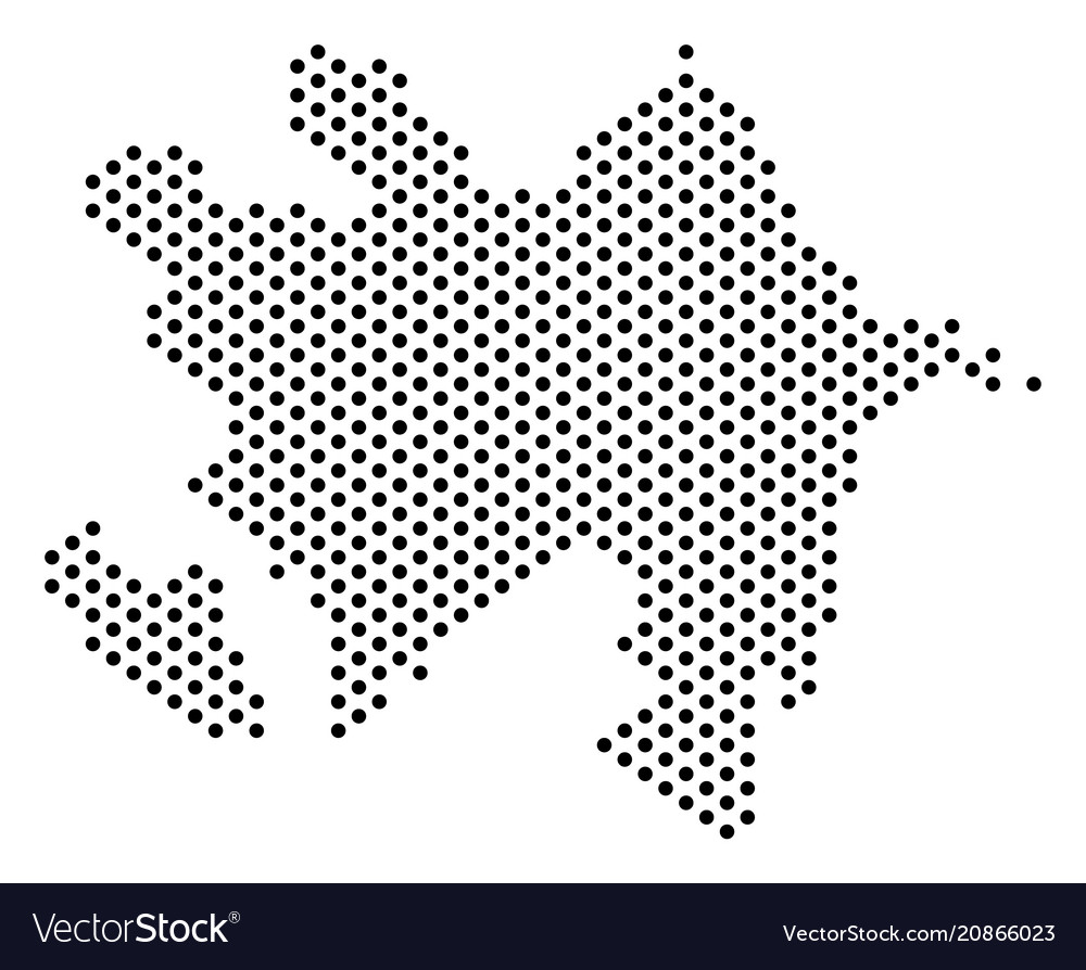 Dotted azerbaijan Royalty Free Vector Image - VectorStock