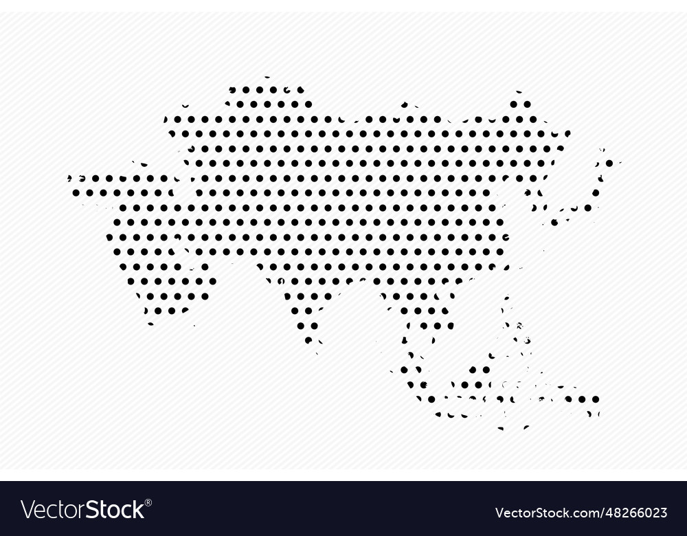 Dotted map of asia