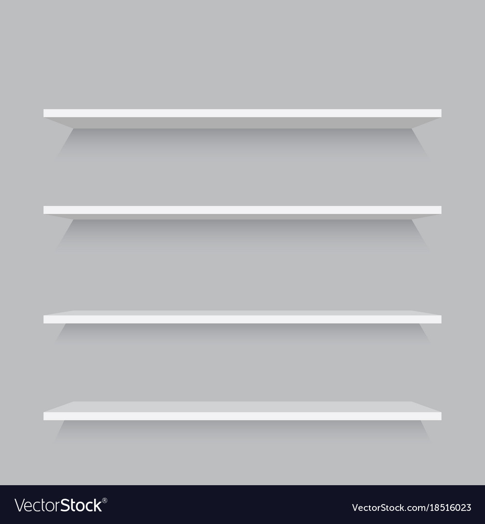 Empty shelves template Royalty Free Vector Image