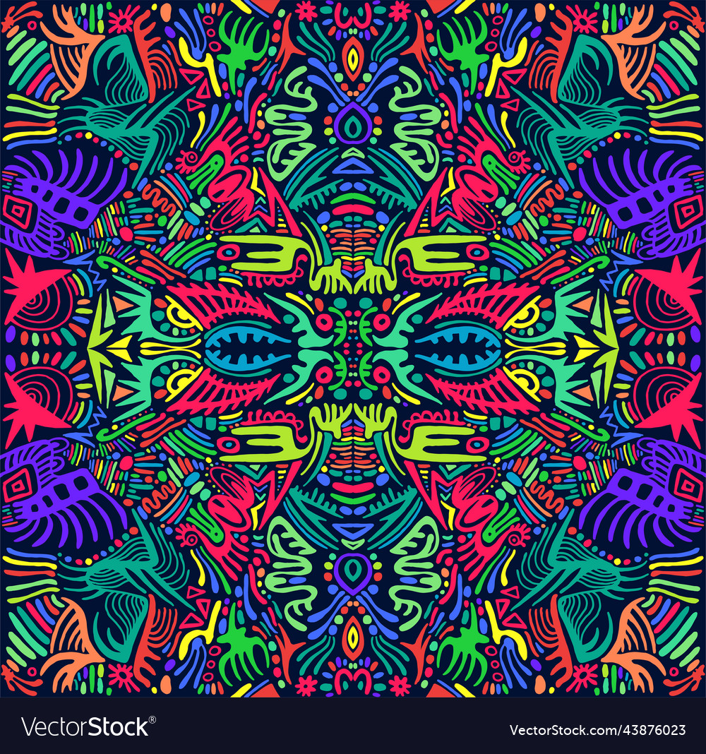 Fantastic simple psychedelic abstract colorful Vector Image