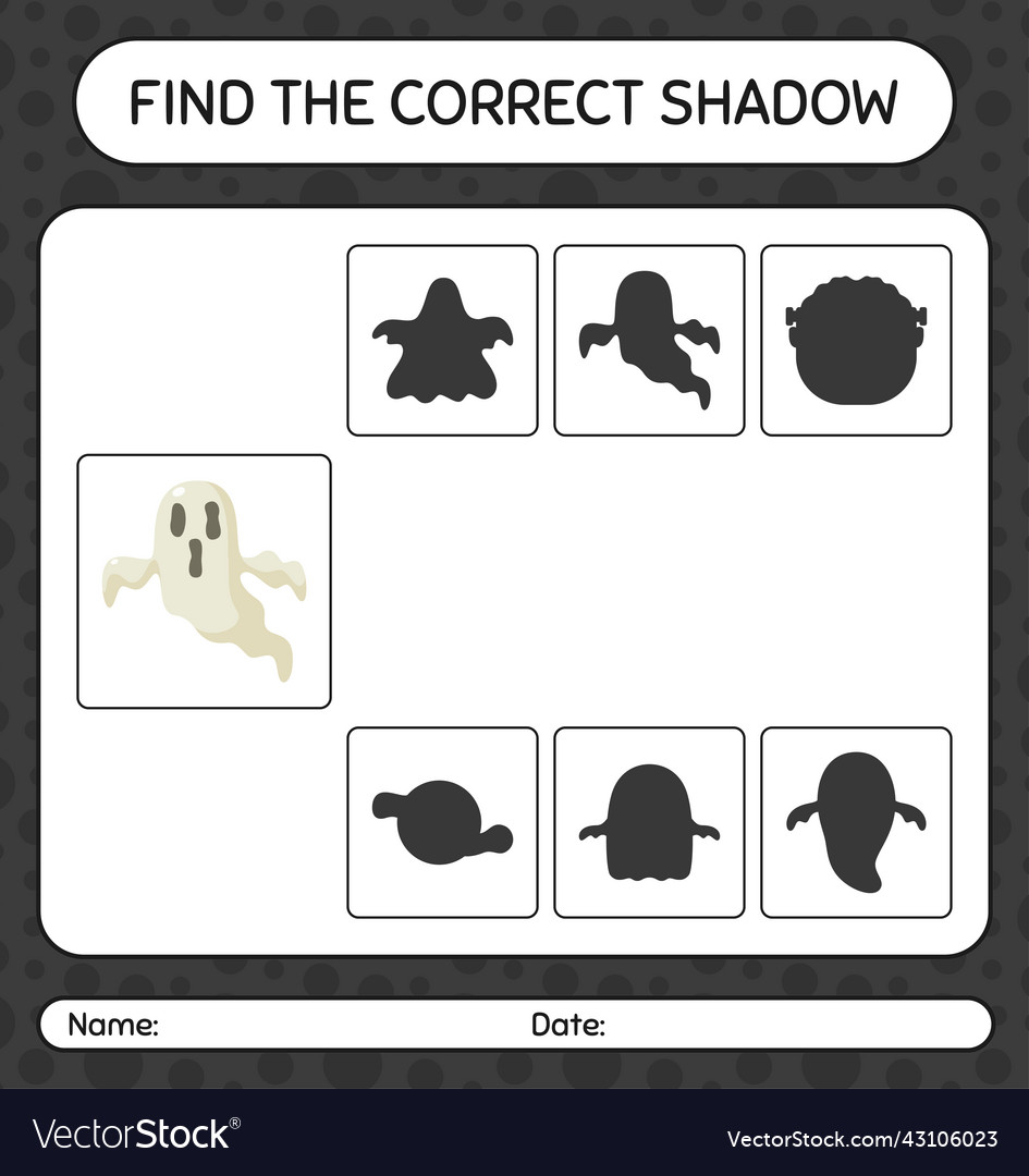 Find the correct shadows game with ghost