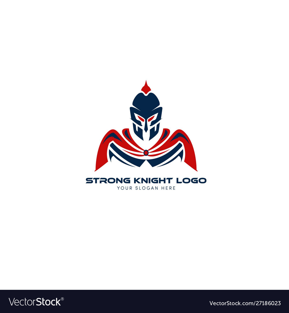 Knights logo superhero with spartan