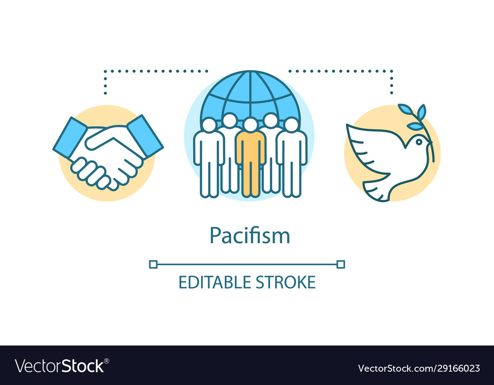 Pacifism concept icon nonviolent resistance