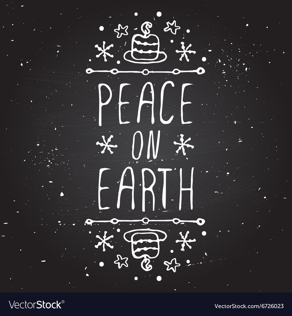 Peace on earth - typographic element