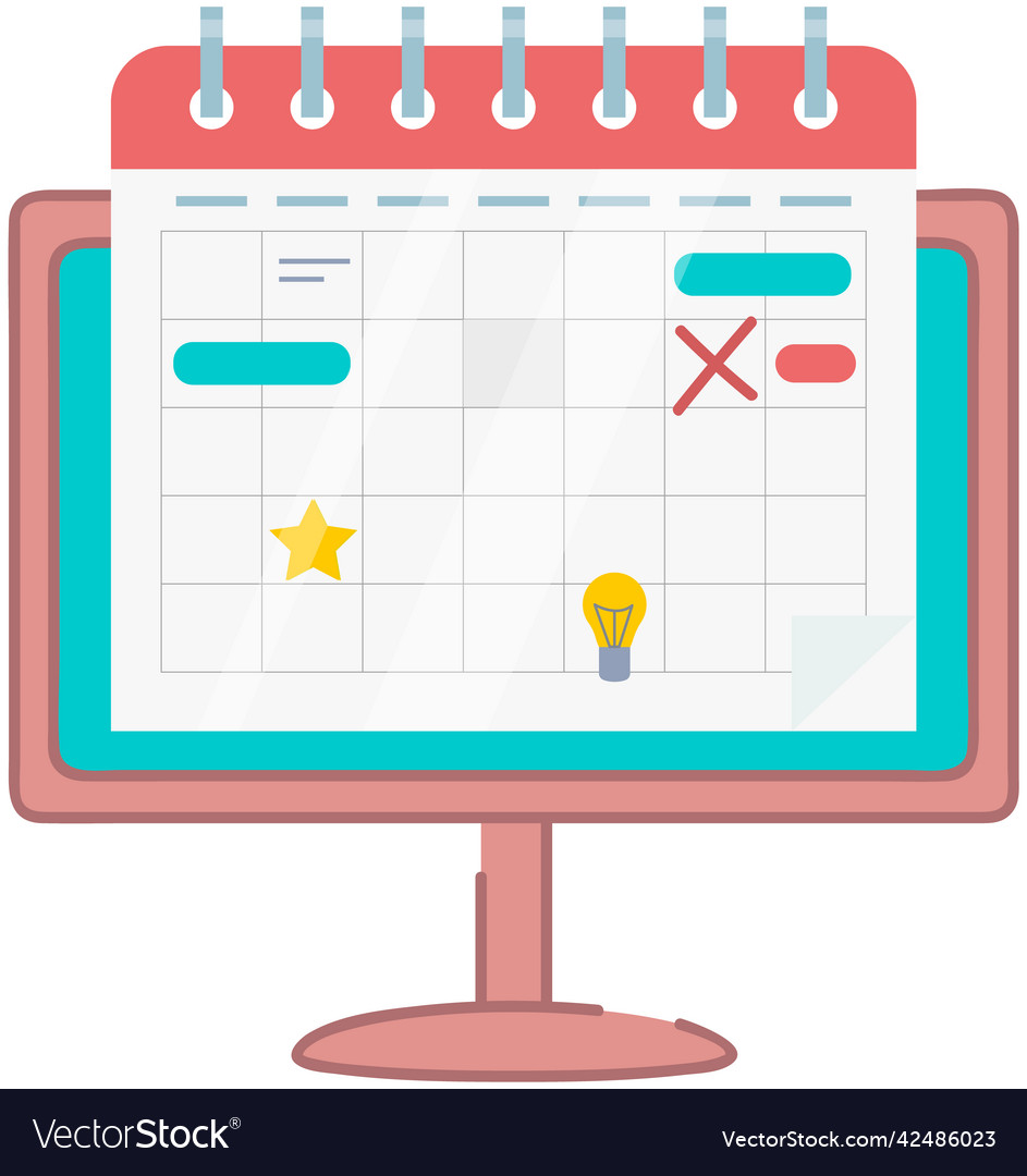 Program for planning and time management vector image Program for planning and time management