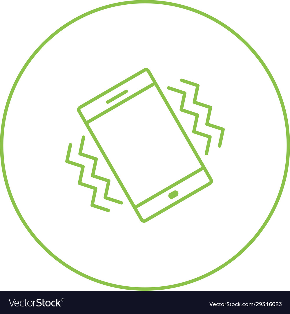 Unique vibration mode line icon