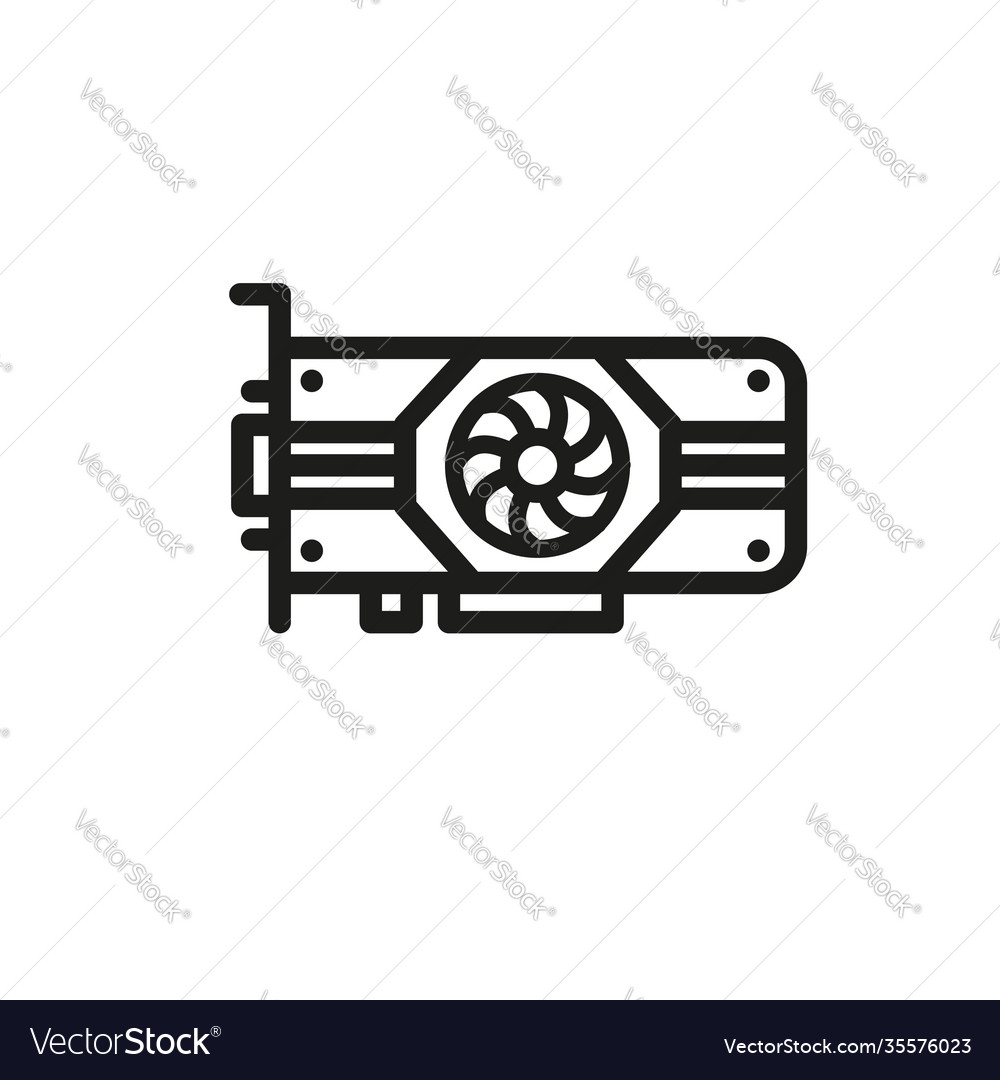Vga video graphics array card icon trendy Vector Image Vga video graphics array card icon trendy