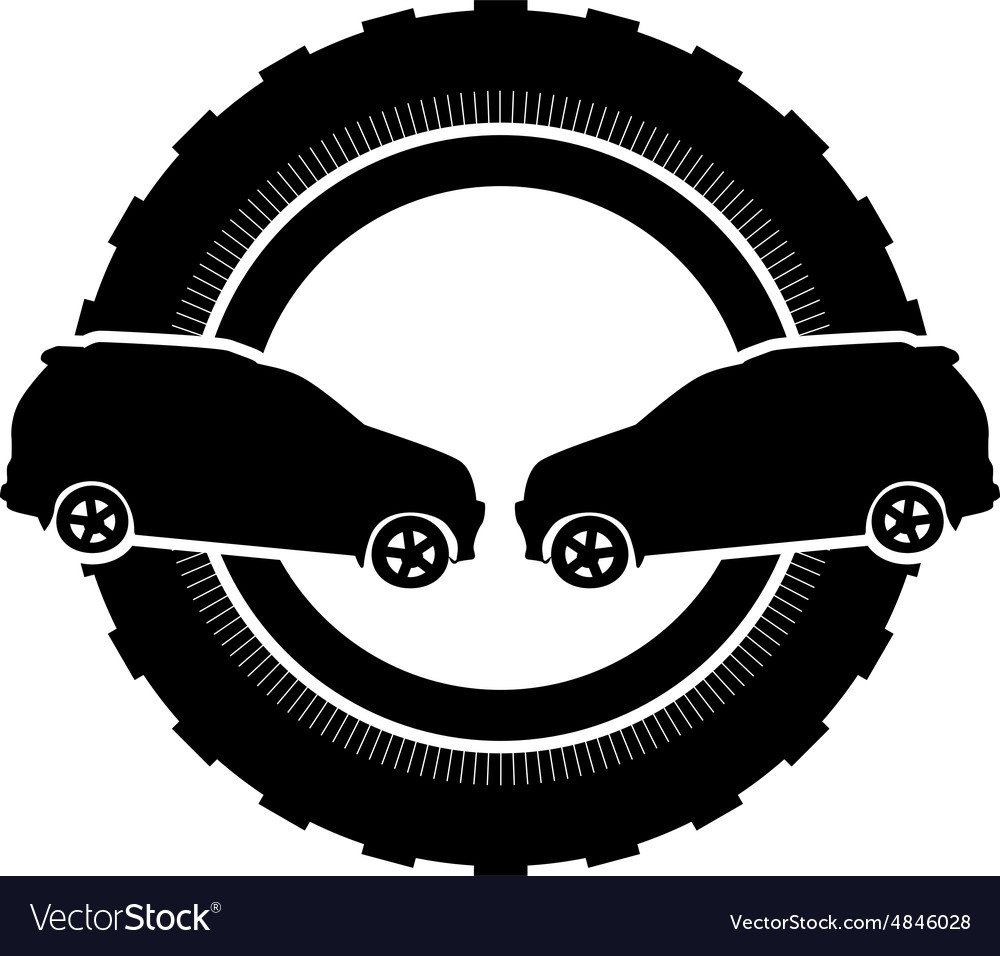 Black logo car Royalty Free Vector Image VectorStock