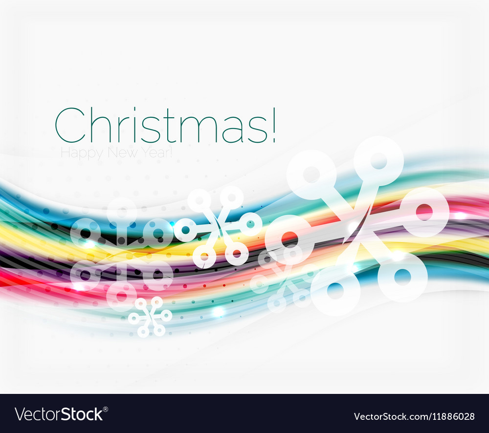 Christmas wave abstract background Royalty Free Vector Image