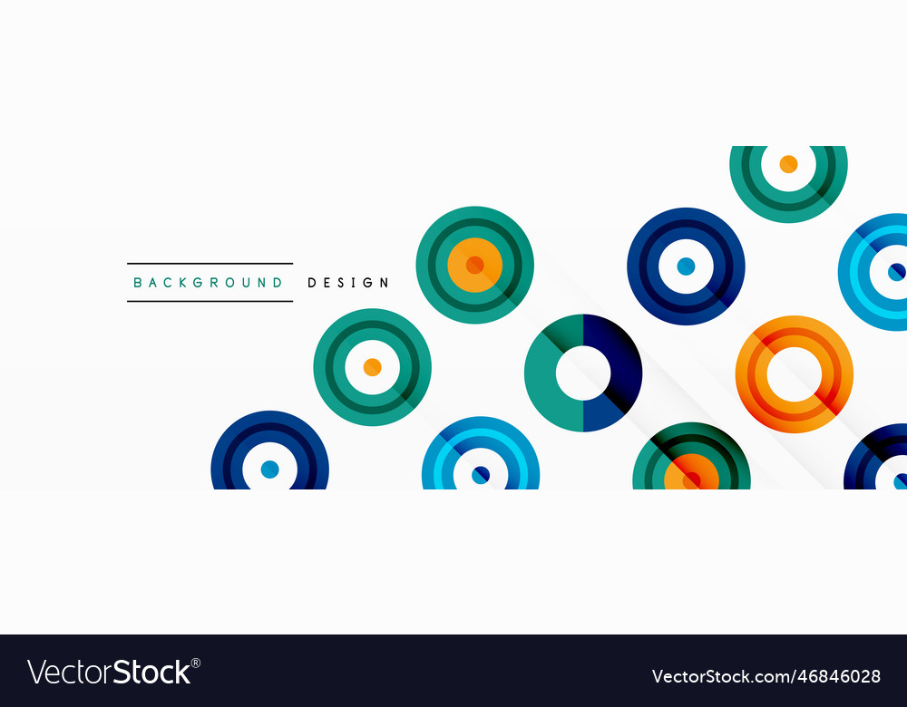Eyecatching background of colorful circles of Vector Image