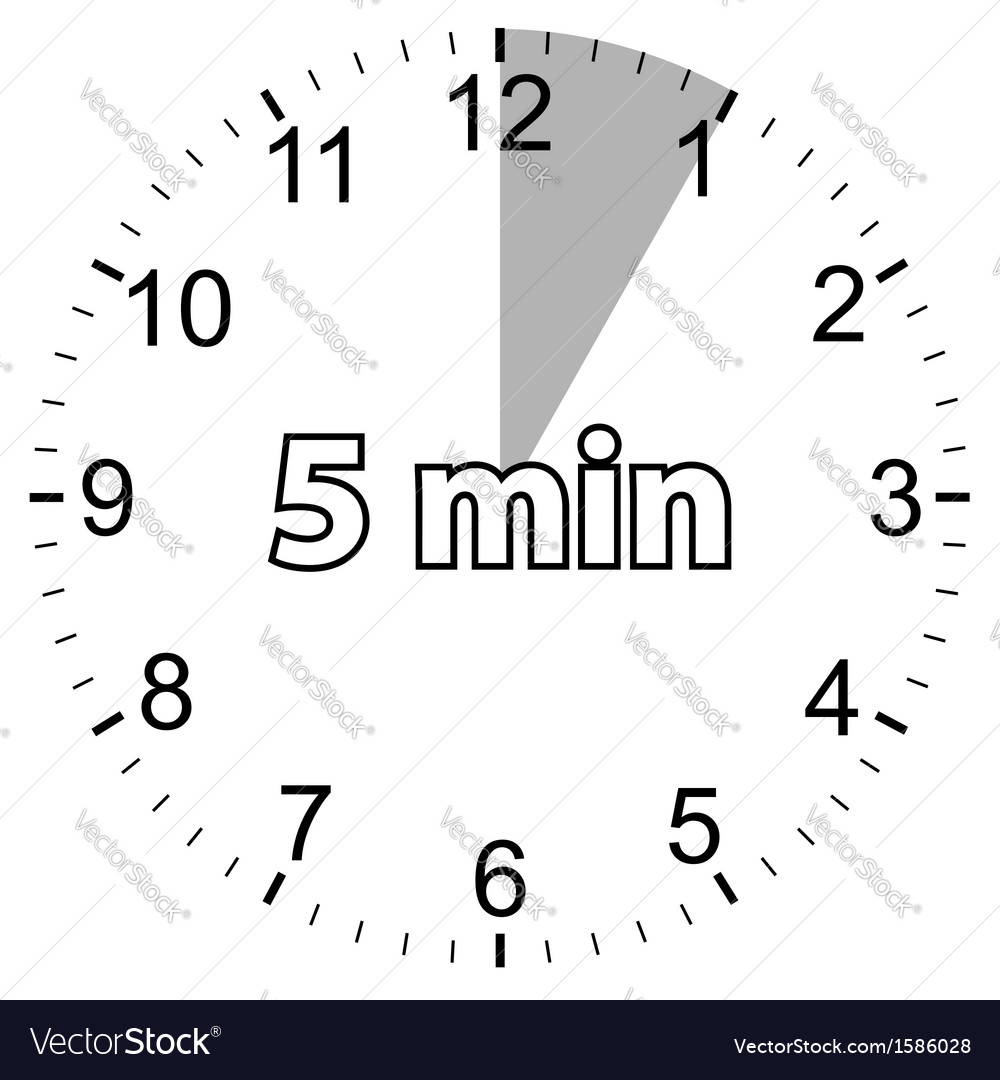 five-minutes-royalty-free-vector-image-vectorstock