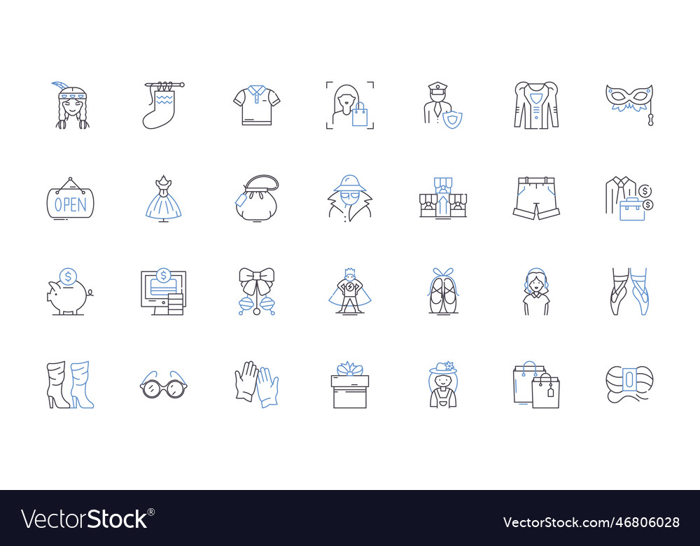 Healthcare business line icons collection Vector Image