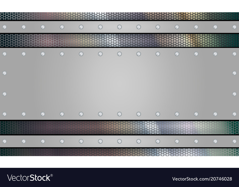 Metallic Mesh Grid Pattern