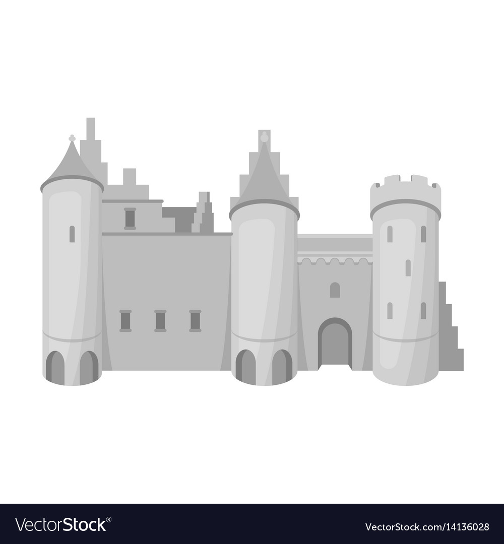 Protective castle belgiumdark belgian wolf Vector Image