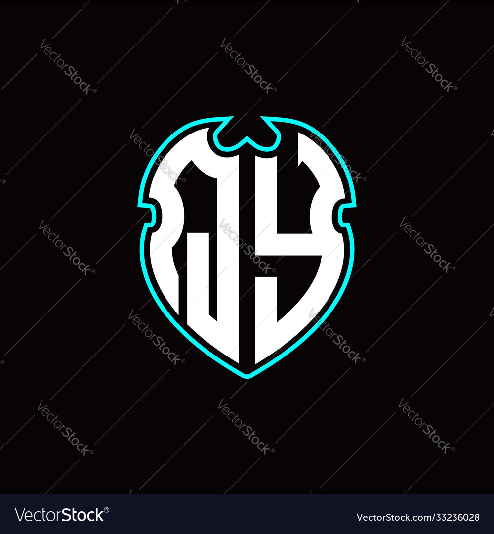 Q y initial logo design with a shield shape vector image Q y initial logo design with a shield shape