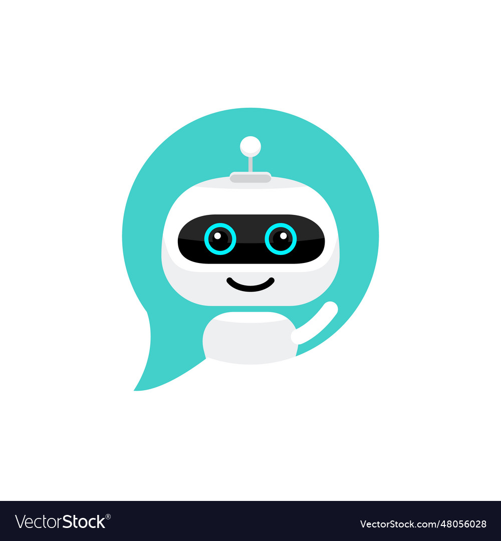 Robot icon chat bot sign for support service