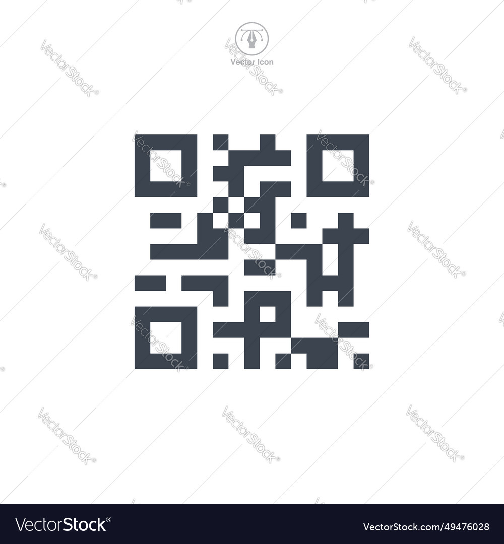 Scan qr code icon barcode symbol isolated