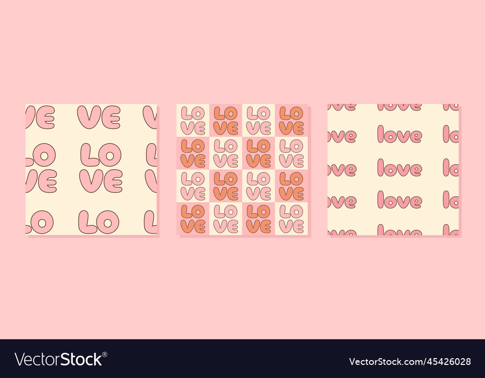 Set of simple abstract groovy patterns in retro Vector Image Set of simple abstract groovy patterns in retro