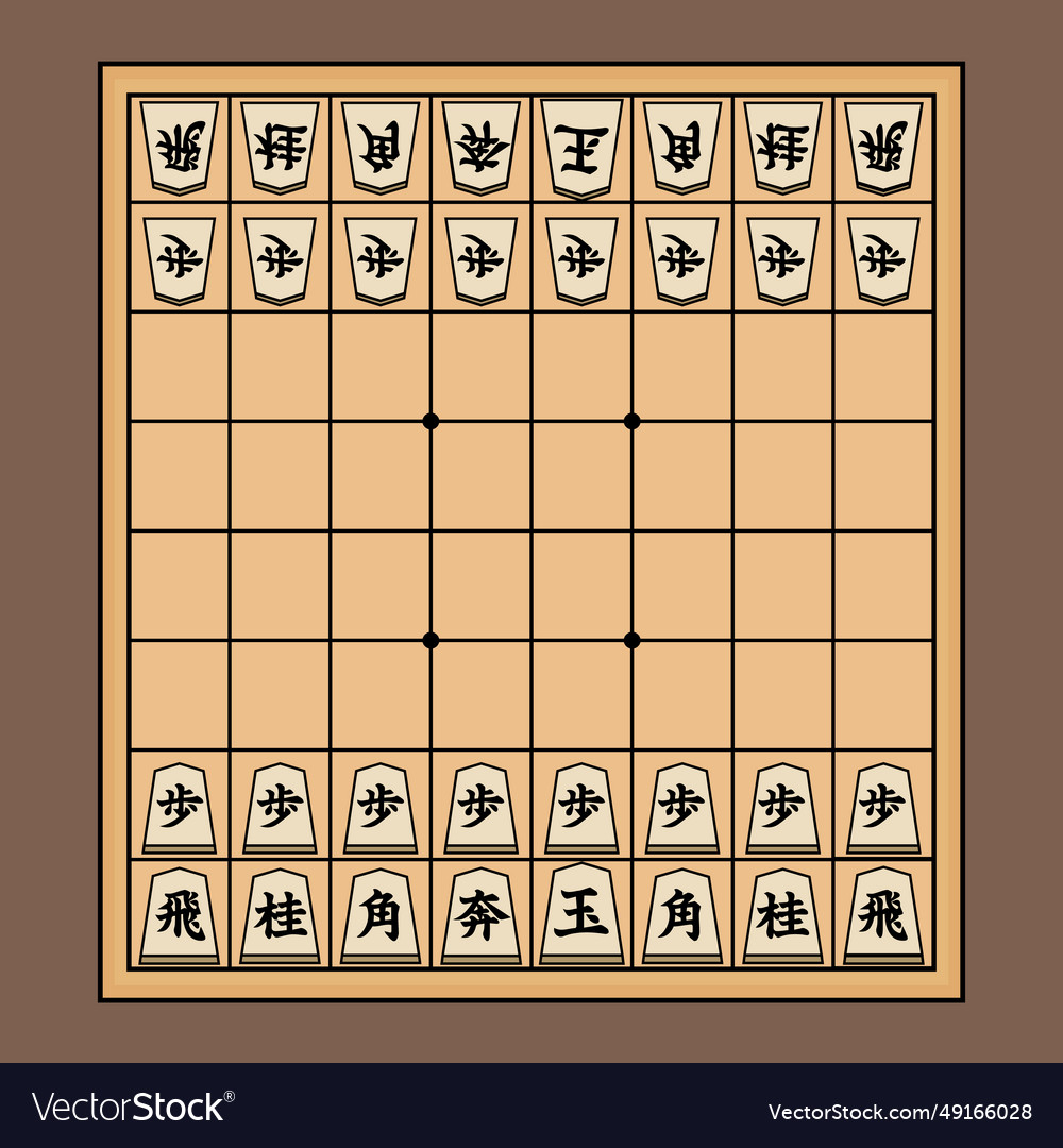 Free Vectors  Set of shogi board and pieces