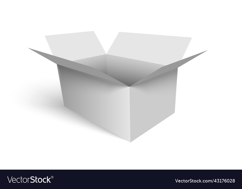 White box isolated on background 3d vector image White box isolated on background 3d