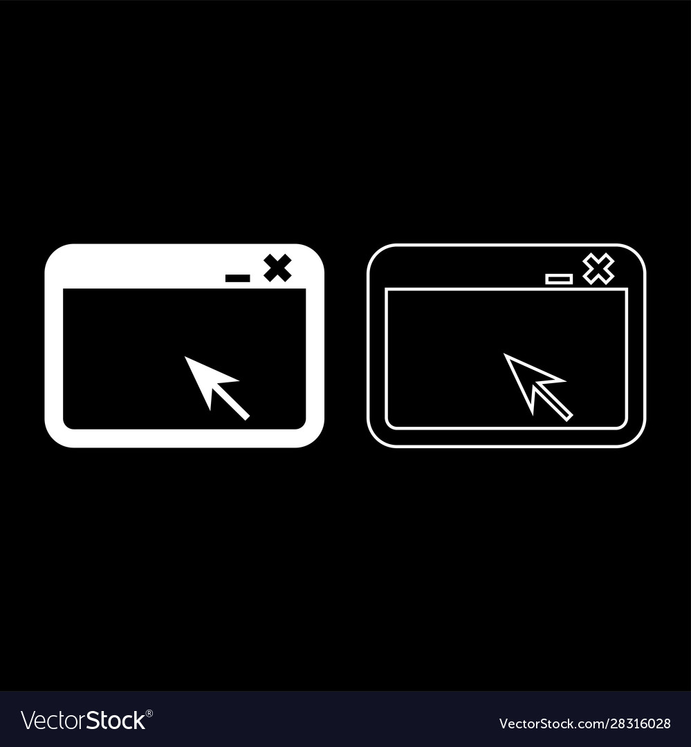 Window application with arrow browser concept web