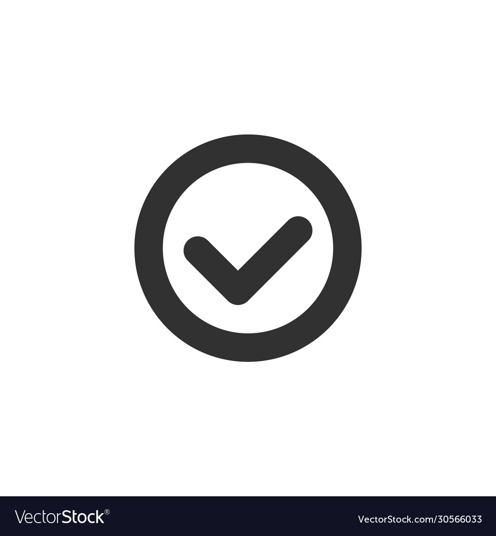 Accept icon in circle checkmark check mark