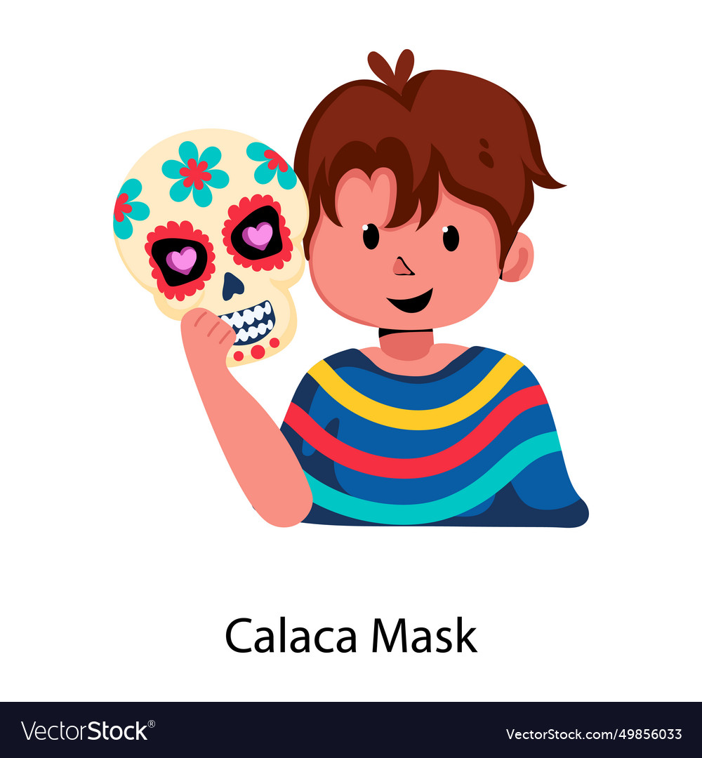 Calaca Mask Royalty Free Vector Image Vectorstock