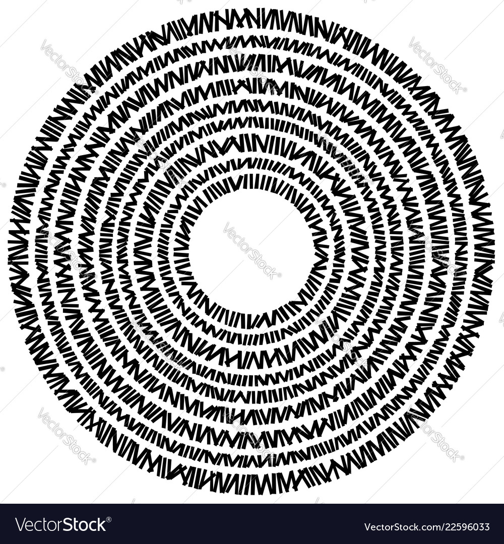 Concentric circle element made of rectangles vector image Concentric circle element made of rectangles