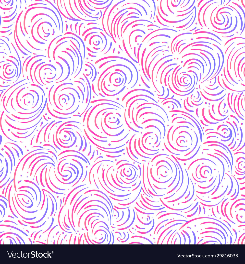Curly clouds seamless pattern abstract background