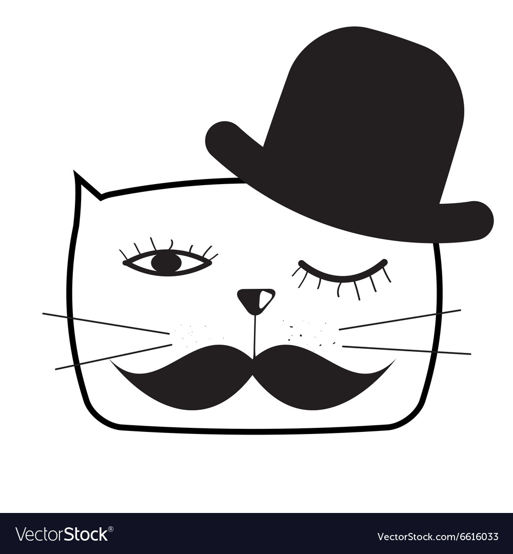 Cute handdrawn cat Royalty Free Vector Image - VectorStock