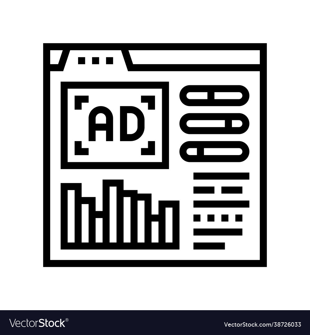 Google analytics integration line icon vector image Google analytics integration line icon