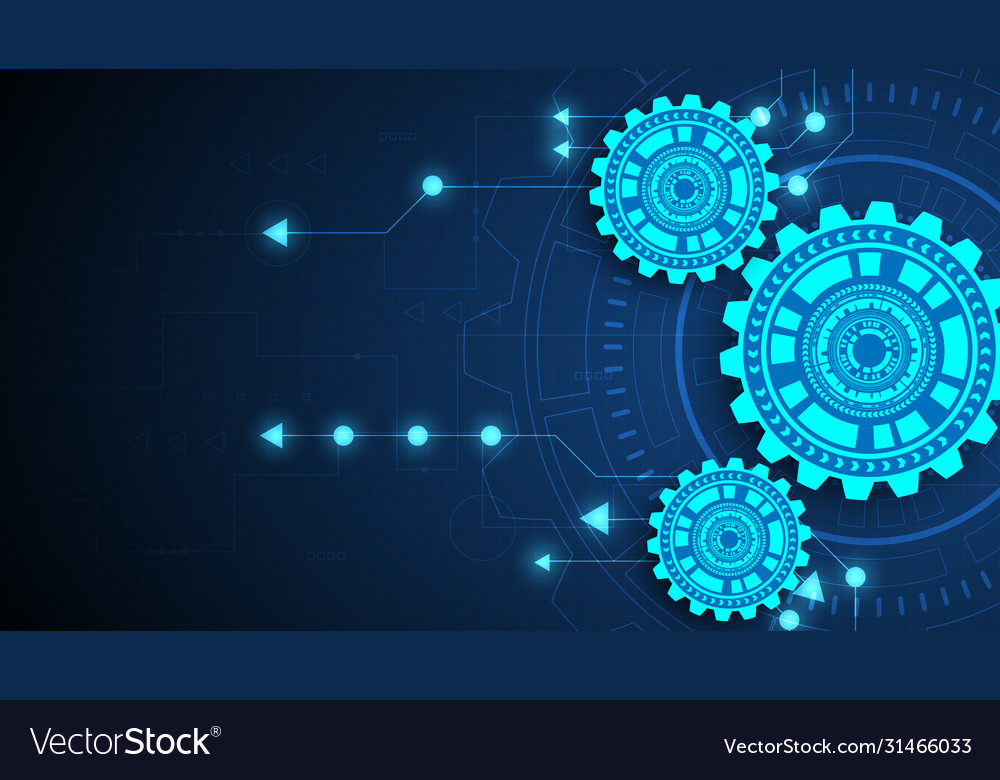 Hi-tech digital data connection system vector image Hi-tech digital data connection system