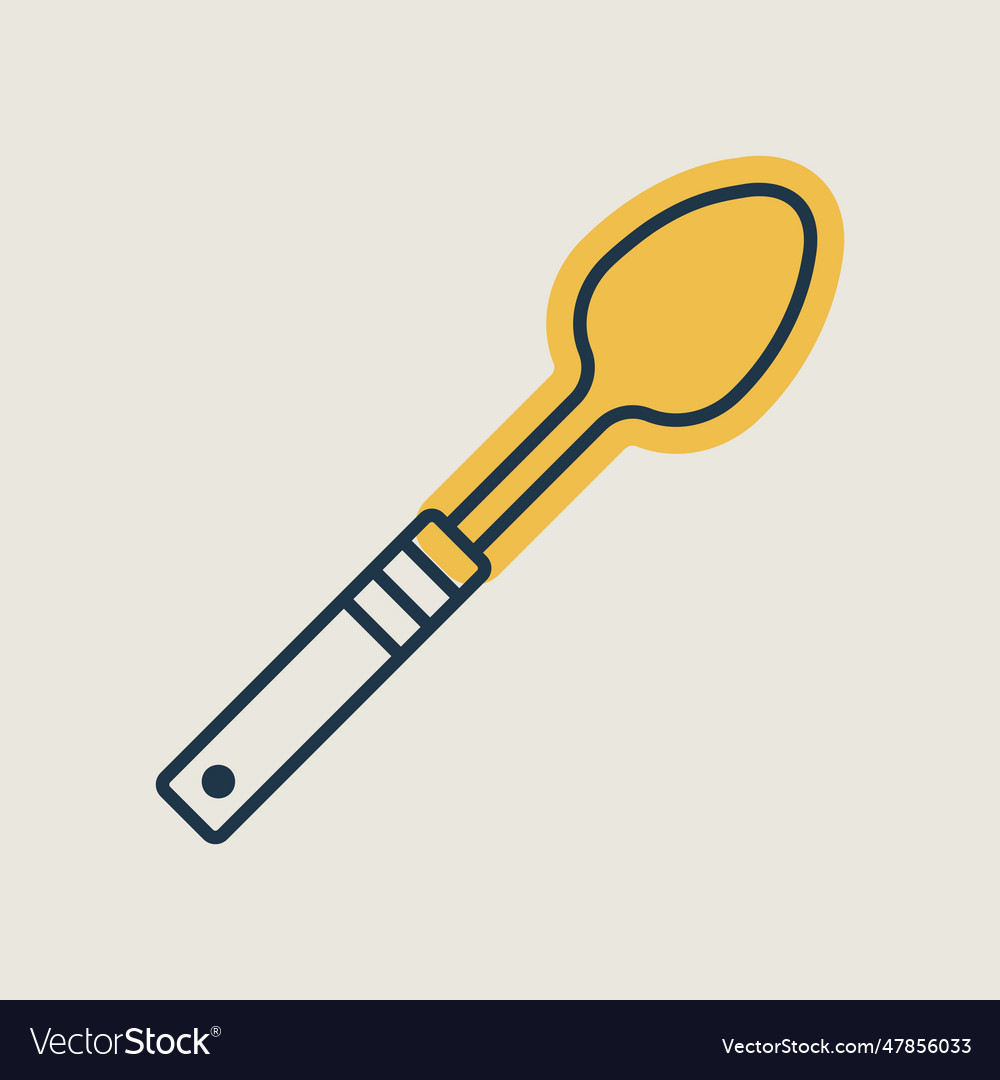 Large spoon isolated icon kitchen appliances Vector Image