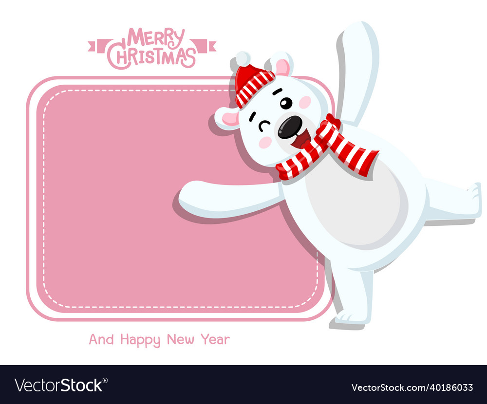 Merry christmas and happy new year greeting card